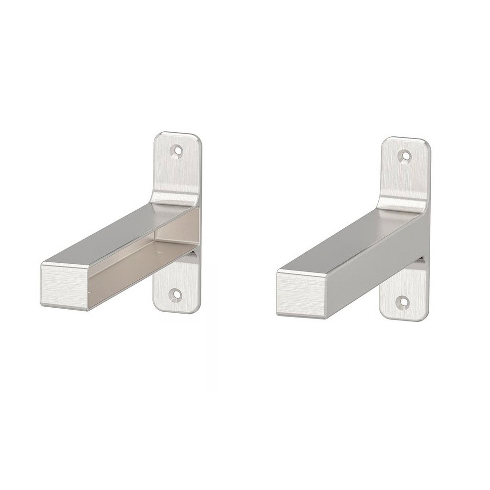 2 Pack Ikea GRANHULT Bracket for Shelf Metal Nickel Plated 7 ¾"x4 ¾" 504.305.35